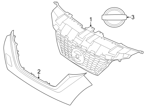 2021 Nissan Versa Grille & Components Diagram