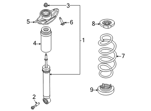 2021 Nissan Rogue Shocks & Components - Rear Diagram 1