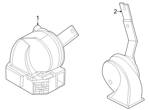 2023 Nissan Z HORN ASSY-ELECTRIC HIGH Diagram for 25610-6GP0A