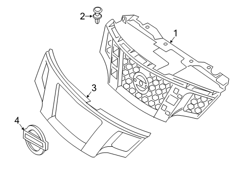 2020 Nissan NV Grille & Components Diagram