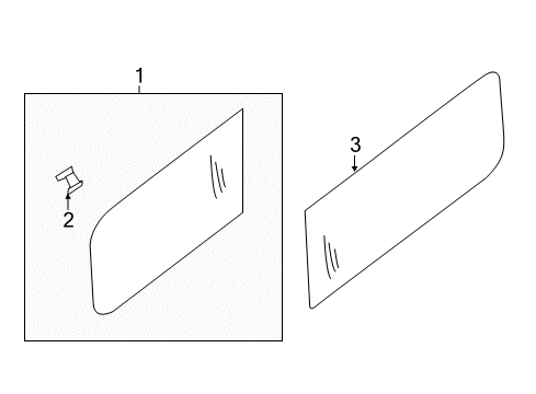 2021 Nissan NV Glass - Side Panel Diagram 1