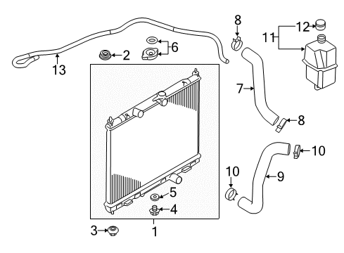 2021 Nissan NV Radiator & Components Diagram