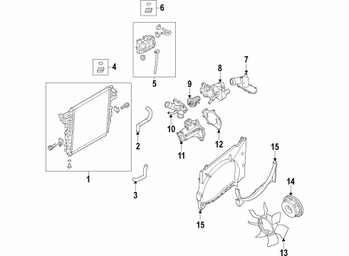 2020 Nissan Armada Cooling System, Radiator, Water Pump, Cooling Fan Diagram 2