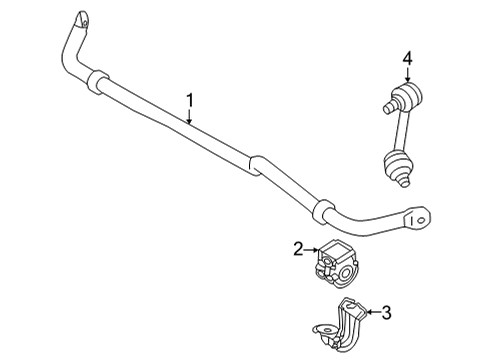 2024 Nissan Pathfinder Stabilizer Bar & Components - Rear Diagram 1