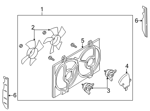 Motor & Fan Assembly Diagram for 21481-2Y900