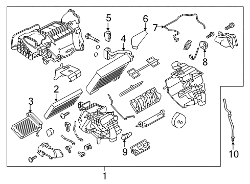 2021 Nissan Leaf Heater Core & Control Valve Diagram