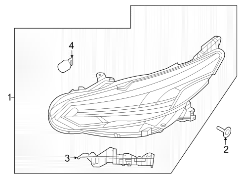 2024 Nissan Sentra Headlamp Components Diagram