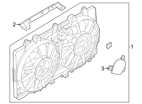 2023 Nissan Z MOTOR ASSY-FAN & SHROUD Diagram for 21481-6GP1A