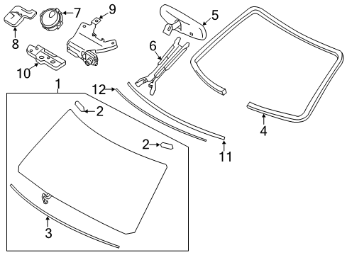 Sensor Assy-Side Obstacle Warning Diagram for 284K0-3JA7C