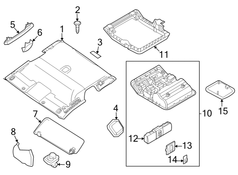 2024 Nissan Frontier Interior Trim - Cab Diagram 4