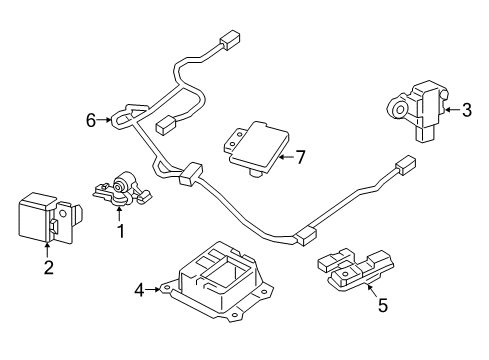 2021 Nissan Leaf Air Bag Components Diagram 2