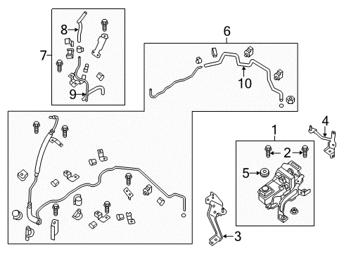 2020 Nissan Pathfinder P/S Pump & Hoses, Steering Gear & Linkage Diagram 2