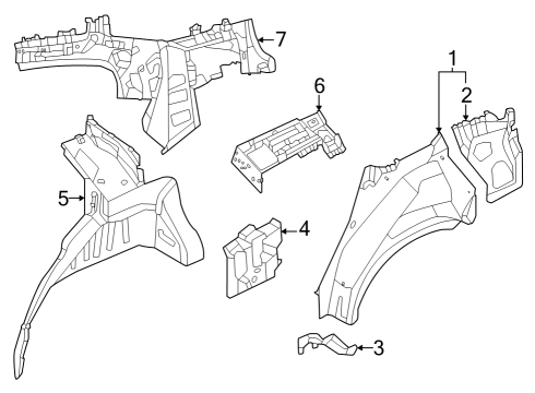 2021 Nissan Sentra Inner Structure - Quarter Panel Diagram