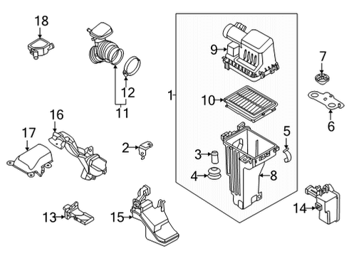 2020 Nissan Versa Filters Diagram 1