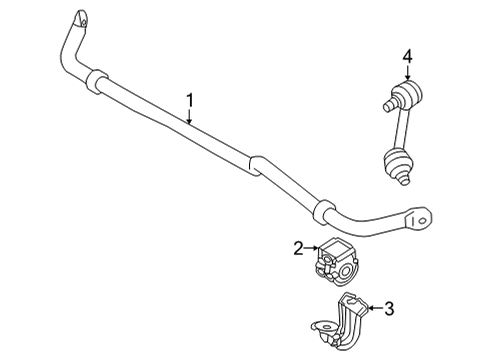 2024 Nissan Pathfinder Stabilizer Bar & Components - Rear Diagram 2