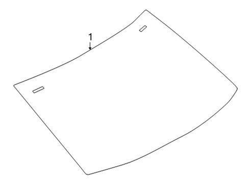 2021 Nissan Sentra Glass & Hardware - Back Glass Diagram