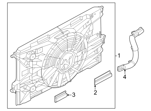 2023 Nissan ARIYA Cover-Radiator Shroud Diagram for 21491-6RC0A