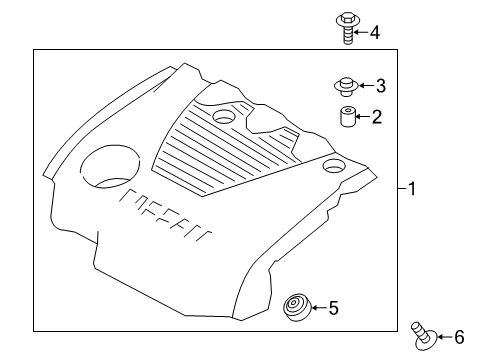 2020 Nissan Maxima Engine Appearance Cover Diagram