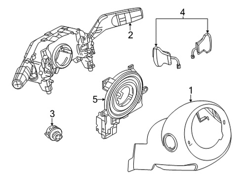 2024 Nissan Pathfinder SWITCH ASSY-COMB Diagram for 25560-6TA5A