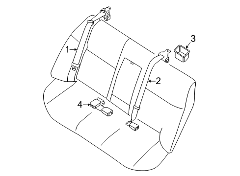 2020 Nissan Maxima Rear Seat Belts Diagram