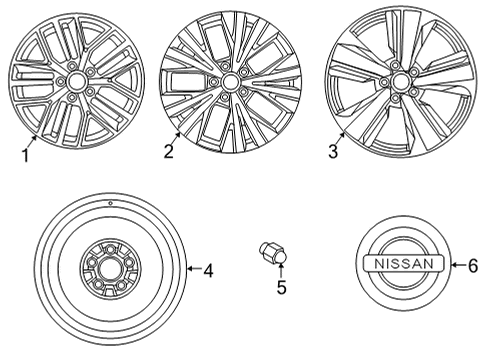 ALUMINUM WHEEL Diagram for 40300-6RR2A