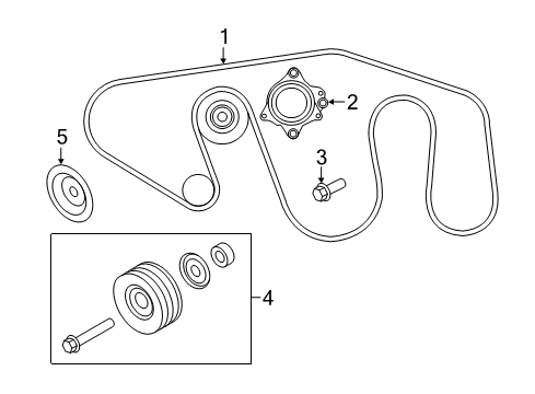 2020 Nissan Armada Belts & Pulleys Diagram