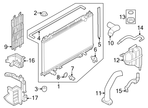 2023 Nissan Z RADIATOR ASSY Diagram for 21410-6GP0B