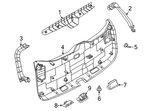 2022 Nissan Pathfinder Finisher-Back Door,Lower Diagram for 90901-6TA0A