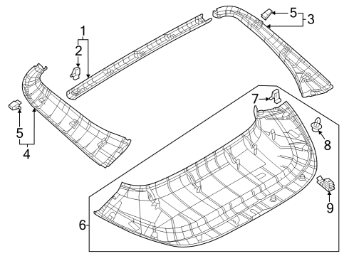 2024 Nissan Z Interior Trim - Lift Gate Diagram