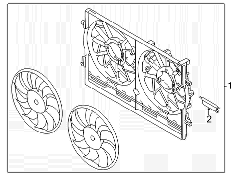 2022 Nissan Rogue Motor & Fan Assy-W/Shroud Diagram for 21481-6RC0A