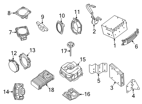 2015 Nissan Pathfinder SUBWOOFER BOX Diagram for 28170-3JV1B