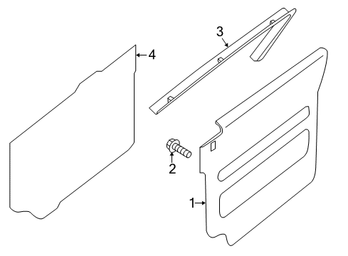 2021 Nissan NV Interior Trim - Side Door Diagram 2