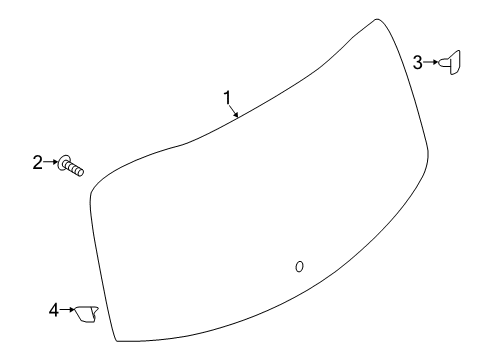 2021 Nissan Leaf Glass - Lift Gate Diagram