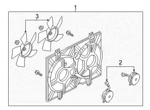 2021 Nissan NV Cooling System, Radiator, Water Pump, Cooling Fan Diagram 1