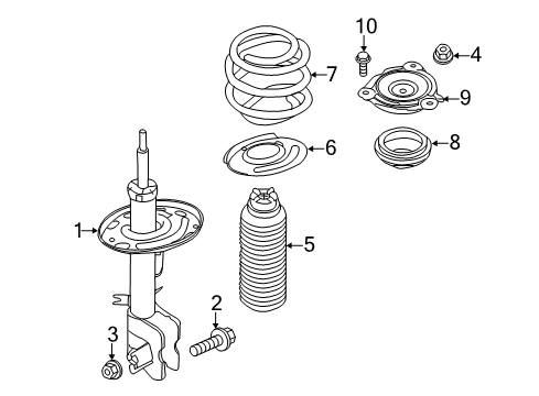 2021 Nissan Murano Struts & Components - Front Diagram