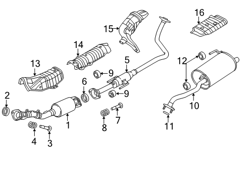 INSULATOR - Heat, Rear Floor Diagram for 74762-1HL0C