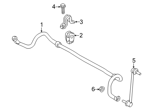 2021 Nissan Leaf Stabilizer Bar & Components - Front Diagram