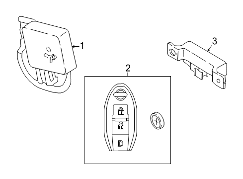 2021 Nissan Leaf Keyless Entry Components Diagram