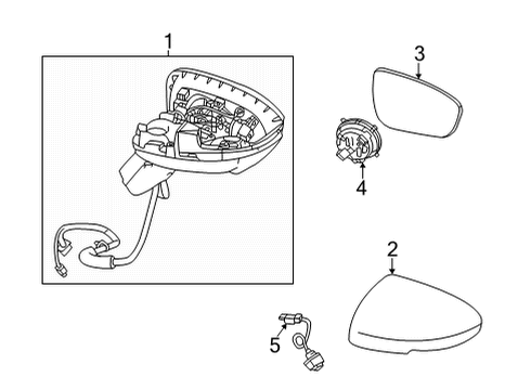 2022 Nissan Pathfinder Actuator Assy-Mirror,RH Diagram for 96367-6TA1A