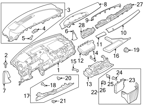 2023 Nissan ARIYA BRACKET-CENTER BOX,LH Diagram for 68565-5MP0A