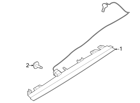 2023 Nissan ARIYA High Mount Lamps Diagram