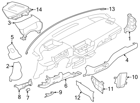 2024 Nissan Altima Cluster & Switches, Instrument Panel Diagram 3