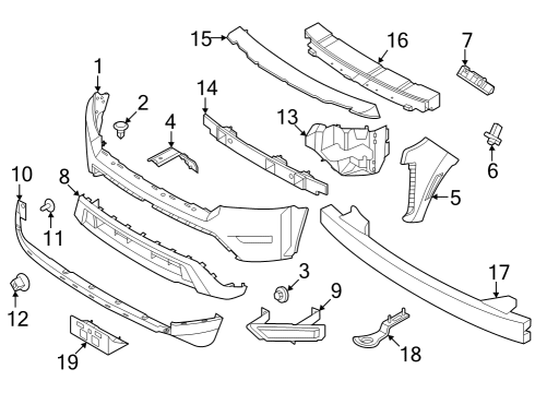 2022 Nissan Frontier Bumper & Components - Front Diagram