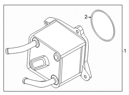 2023 Nissan Rogue Oil Cooler Assy-Auto Transmission Diagram for 21606-X230A