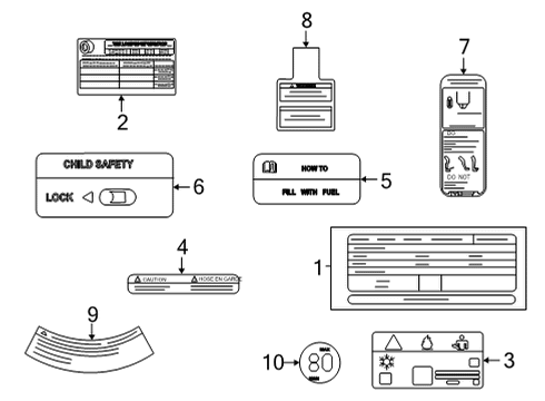 2024 Nissan Pathfinder PLACARD-TIRE LIMIT Diagram for 99090-1A53A