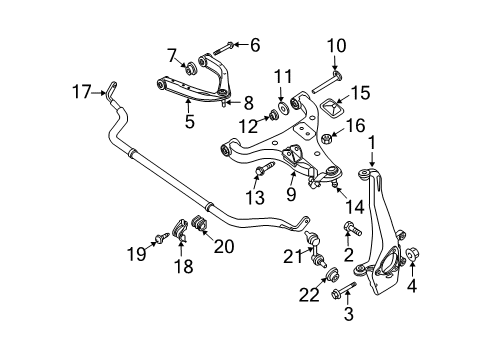 Bumper Assembly Bound Diagram for 54050-6JE0A