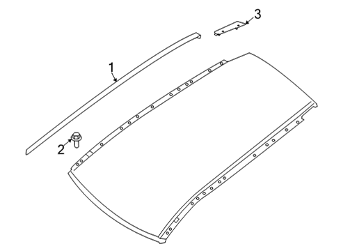 2024 Nissan Pathfinder Exterior Trim - Roof Diagram 1