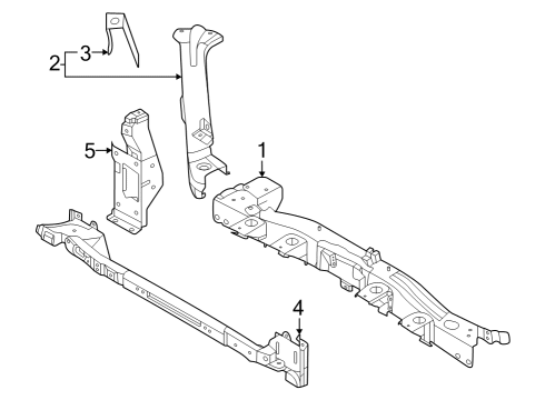 2023 Nissan ARIYA SUPPORT ASSY-RADIATOR CORE SIDE,RH Diagram for 62520-5MP0H