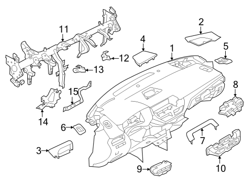 2024 Nissan Altima Cluster & Switches, Instrument Panel Diagram 2