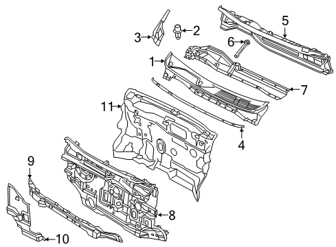 2020 Nissan NV Cowl Diagram